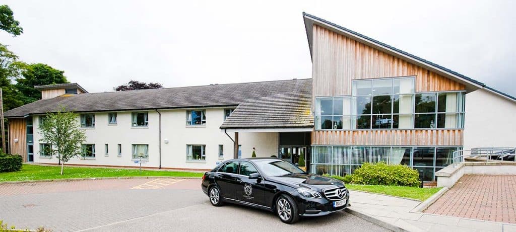 Rubislaw Park Exterior Shot With Car