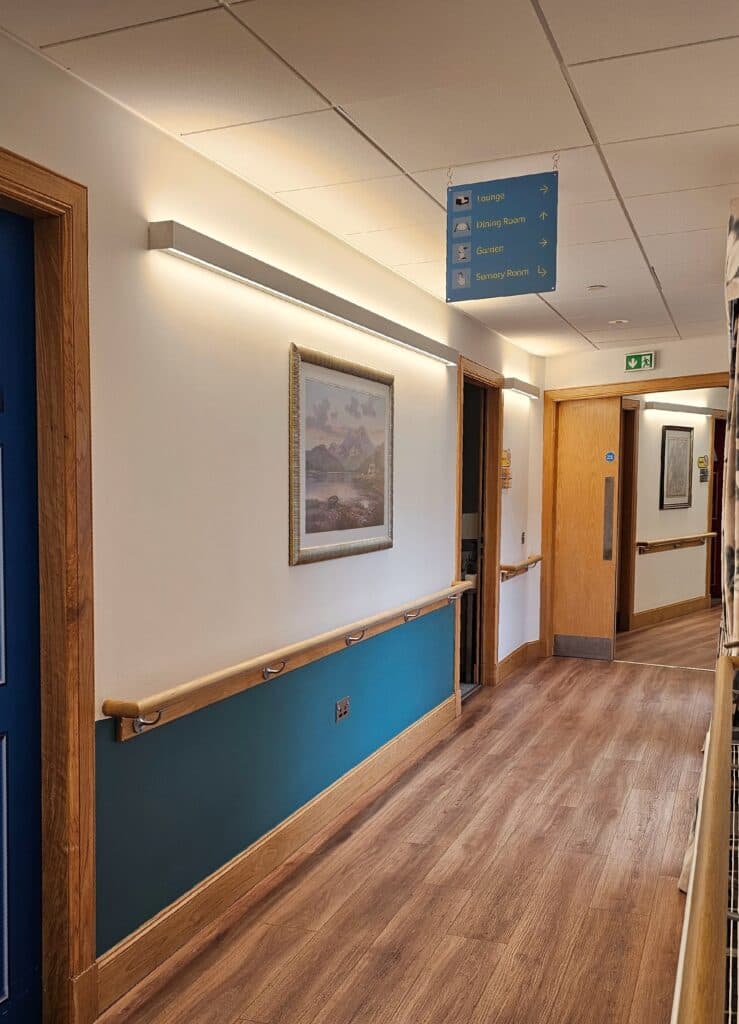 Coloured Bedroom Doors at Rubislaw Park Dementia Unit