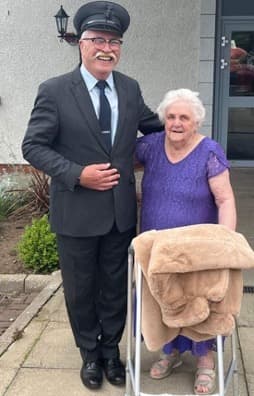 Staff at Rubislaw Park help our resident get ready for a wedding