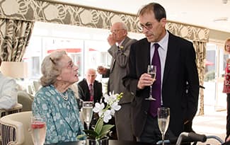 Visitors Chatting