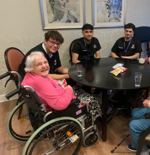 Intergenerational visit at Rubislaw Park Care Home