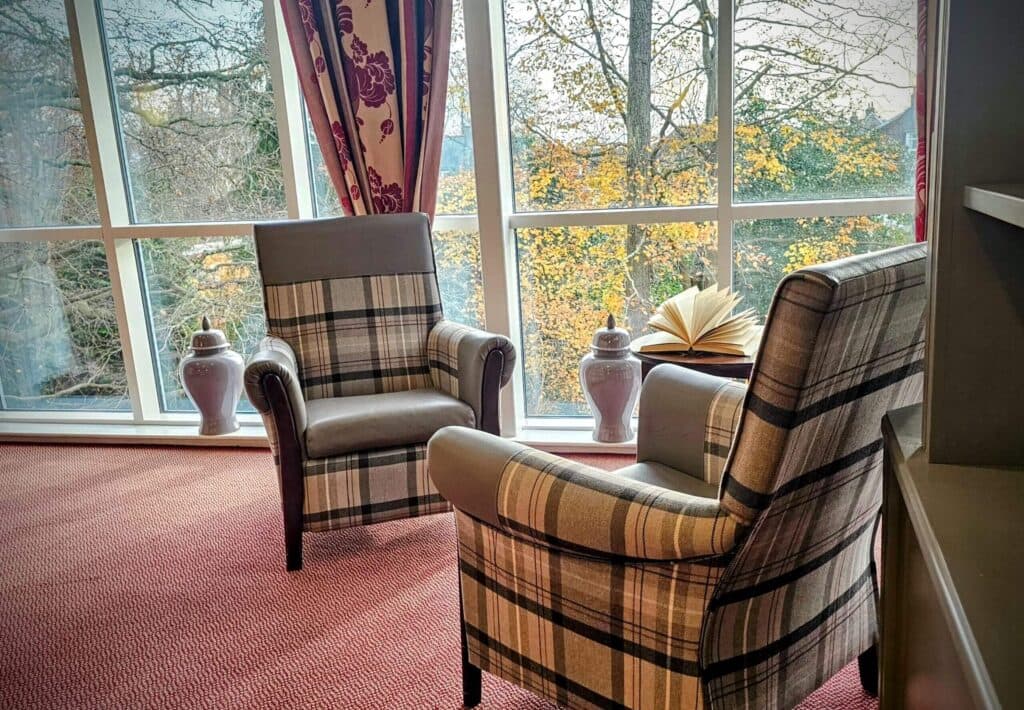 A reading nook at Rubislaw Park