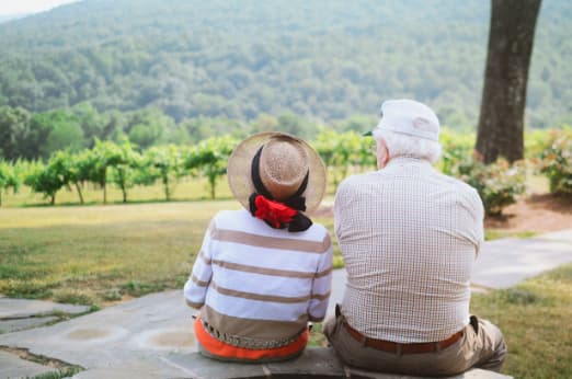 A caregiver engaging with a dementia patient