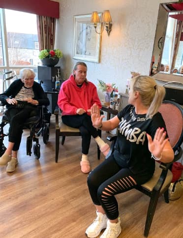 Keeping fit at Rubislaw Park Care Home