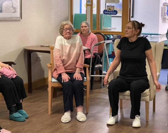 Keeping fit at Rubislaw Park Care Home