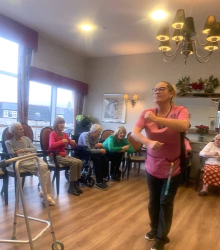 Keeping fit at Rubislaw Park Care Home
